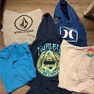 Volcom and Hurley Hoodies and Polo Shirt Collection Size Large